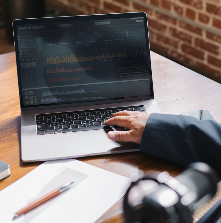 Contact form displayed on a laptop screen